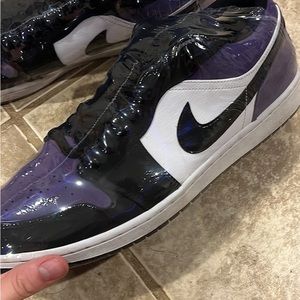 Jordan 1 low court purple black